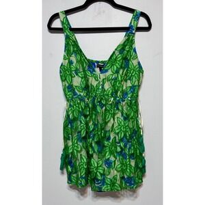 Lane‎ Bryant Enchanted Forest Fairy Babydoll Top Size 16 Festival Boho Whimsical